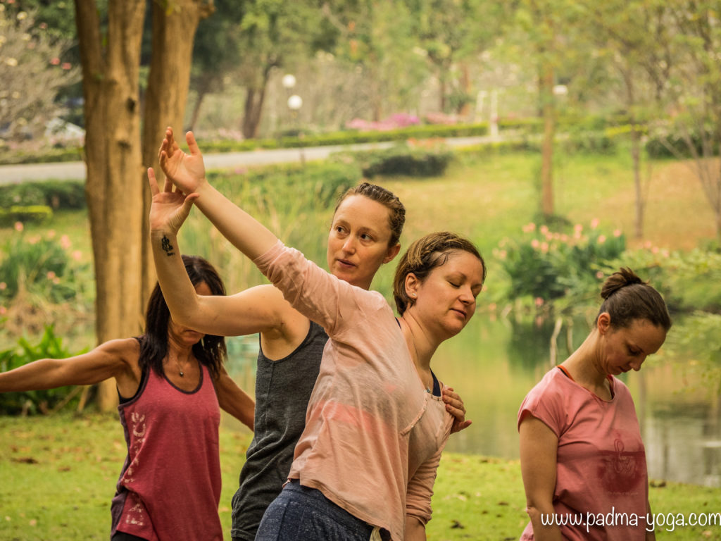 Yoga avec les éléphants