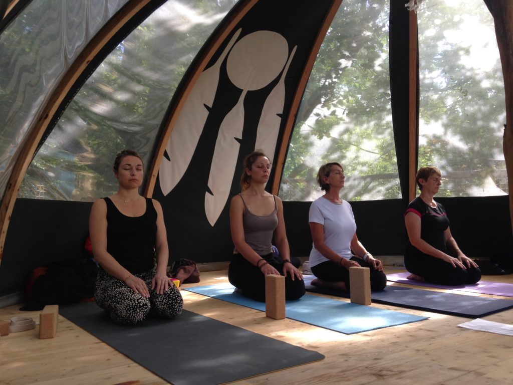 Yoga dans les bois