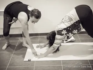 Cours de yoga, ajustement, présence et écoute avec Sophie Ancel