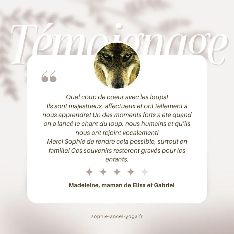 Très beau témoignage d'une maman lors de sa retraire YogAnimal avec ses enfants